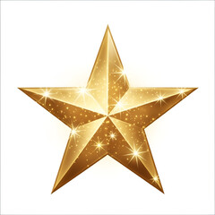 Shining Golden Star &ndash; Christmas Decoration Element