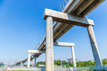 The elevated bridge of Lantian Interchange on the Third Ring Road in Chengdu, Sichuan Province, China