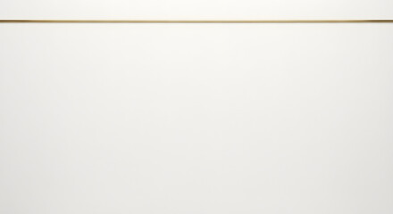 Minimalist White Wall with Thin Horizontal Gold Line for Modern Interior Design