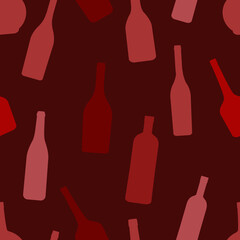 vine bottle seamless pattern.Texture for fabric, wrapping, wallpaper. Decorative print