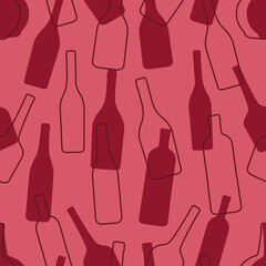 vine bottle seamless pattern.Texture for fabric, wrapping, wallpaper. Decorative print