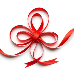 Red ribbon bow for Christmas decoration