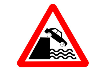 warning sign on a white background