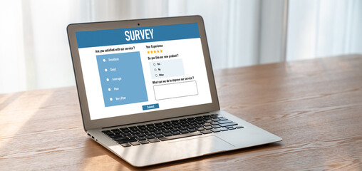 Online survey form for modish digital information collection on the internet network