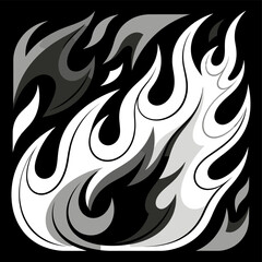 Fototapeta premium [Vector EPS]Abstract flame pattern with various shades and shapes for design purposes