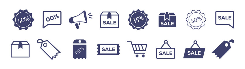 Set of Sale tags collection. Special offer, big sale, discount, best price, mega sale banner set.  sale tags and labels. Shopping stickers and badges vector mockup.