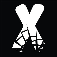 Handwritten letter X, Artistic letter X, Gothic letter X, Royal monogram X, Logo letter X, Alphabet monogram X, Split monogram X, Frame monogram X, Crest monogram X, Boho letter X, Watercolor letter X