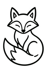 Cute fox vector illustration with a playful and friendly design