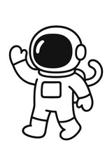 cartoon illustration of an astronaut