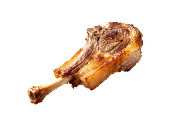 [Transparent Background PNG]Roasted Lamb Rack with Crispy Skin and Juicy Meat