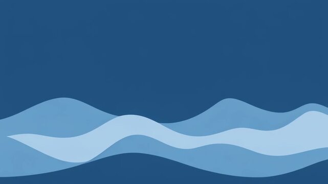 Abstract blue background with flowing wavy lines creating a sense of depth and motion. Minimalist modern design suitable for a corporate website header or presentation backdrop