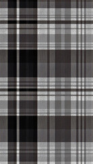 Sophisticated Glen plaid pattern texture. Grey and black Prince of Wales check background.