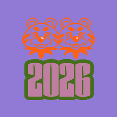 Celebrating the year 2026 with tiger design