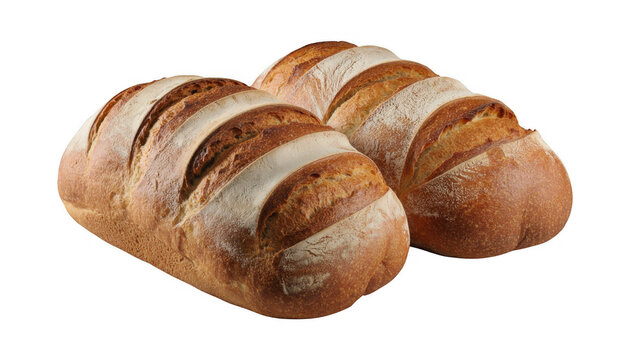 Sliced loaves of bread sliced bread bakery isolated on a transparent background