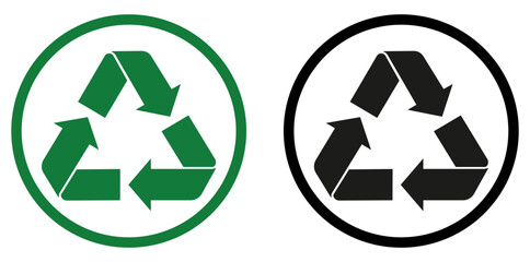 Obraz premium Recycle Symbols The iconic recycling symbol, a universal emblem of environmental consciousness. showcasing the crucial role we all play in safeguarding our planet. 