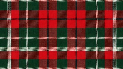 Classic red and green plaid pattern