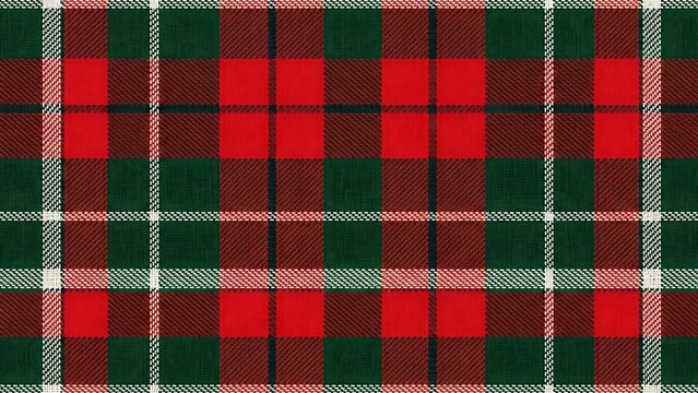 Classic red and green plaid pattern