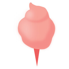 Vector illustration of pink cotton candy
