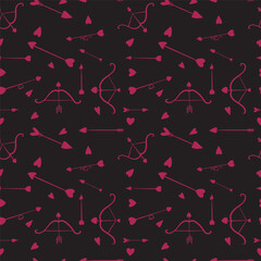 seamless pattern of abstract hearts