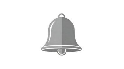Simple Gray Bell Icon With Subtle Shadow notification alert