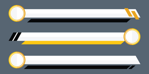 lower third banner template design collection for news