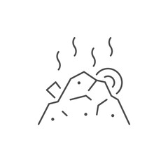 Garbage pile line outline icon
