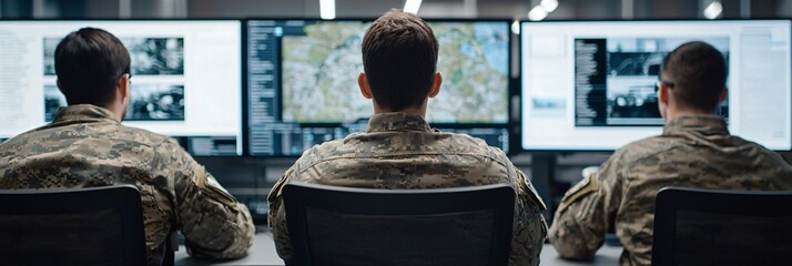 Military situational awareness grid cross-region monitoring risk-level indicators operational visualization.