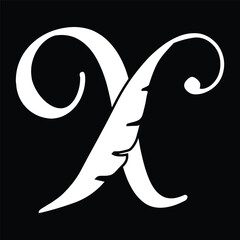 Monogram letter X SVG, Initial X logo, X letter art, Decorative initial X, Script alphabet X, Fancy alphabet X, X name monogram, Elegant initial X, Modern monogram X, Vintage initial X, Curly letter X