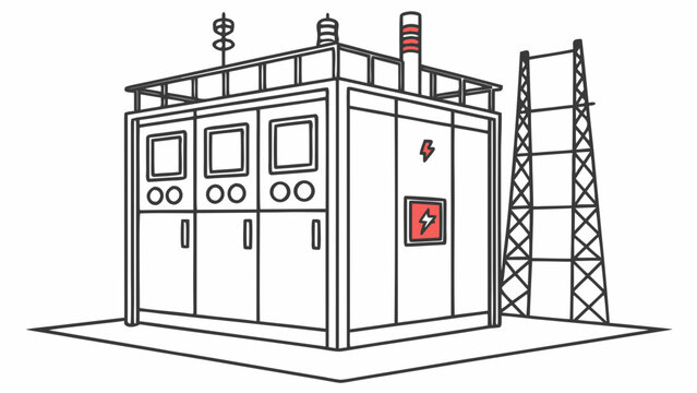 Air Insulated Switchgear Electrical Power Industry Illustration
