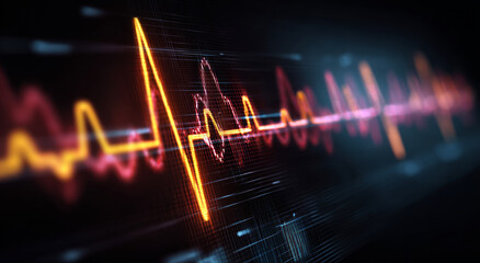 Heartbeat cardiology medical monitor digital neon heartbeat cardiology medical monitor digital