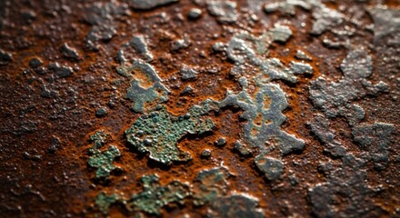 Rusty Metal Copper Bronze Surface &mdash; Dark Grunge Texture Background minimalist