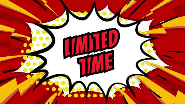 Limited Time animation text video for business background  .mp4
