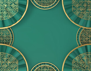 Jade and Gold Lunar Background