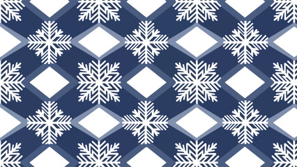 Elegant Snowflake Pattern Background Winter Flat Vector