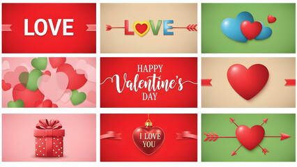 set of vector christmas cards