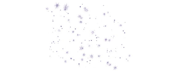 Purple Magical Glowing Particles, Burst with Confetti and Firework Spark Elements for Celebration Design PNG