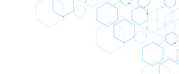 Vector hexagons pattern. geometric abstract background with technology or science design png..