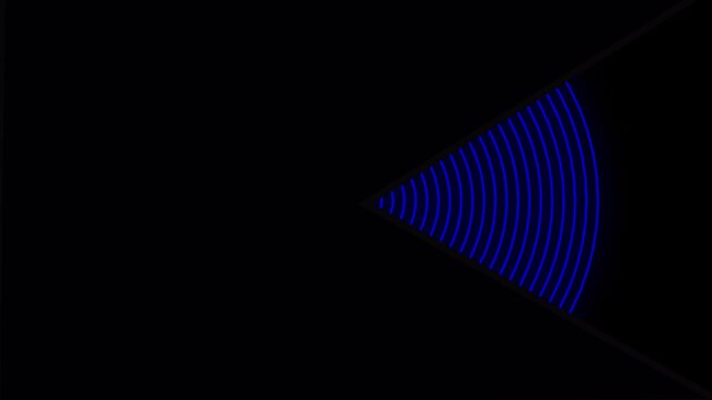 Set of blue realistic radar, signal, noise, RGB patten developed by structured programming.  sound vibration vector icons