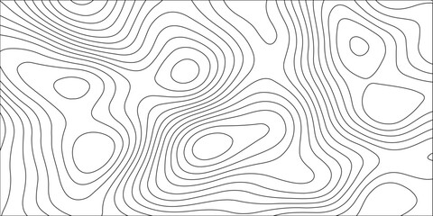 Abstract white contour wave lines topographic background, lines map seamless pattern, modern wallpaper texture and realistic design used for banner and posters, mountain relief geographic pattern. © JANNATULFERDOUS
