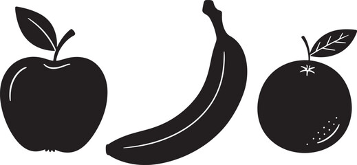 Fruit Silhouettes for Design © GraphicGrove