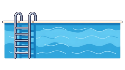 SwimmingPoolWithLadderAndBlueWater