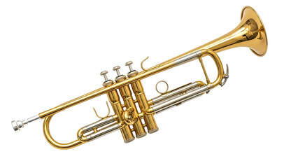 Obraz premium Goldentrumpetisolatedontransparentbackground