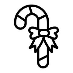 Candy cane Line Icon