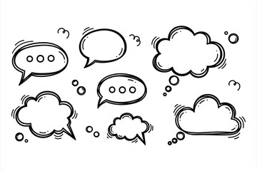 Speech bubbles and talk clouds