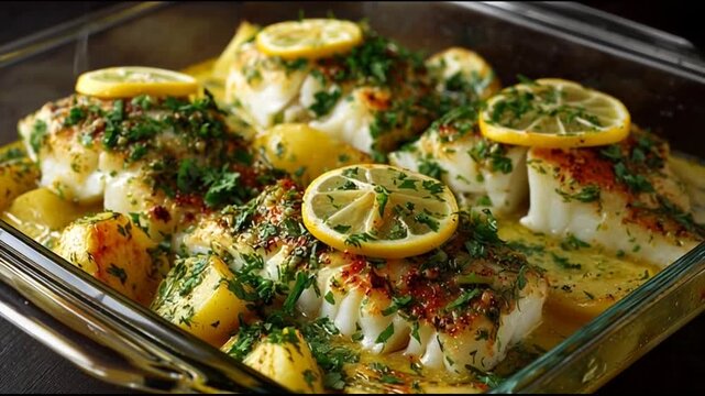 Baked Cod With Lemon And Herbs