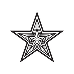 Obraz premium Unique Star Line Art Icon Silhouette.