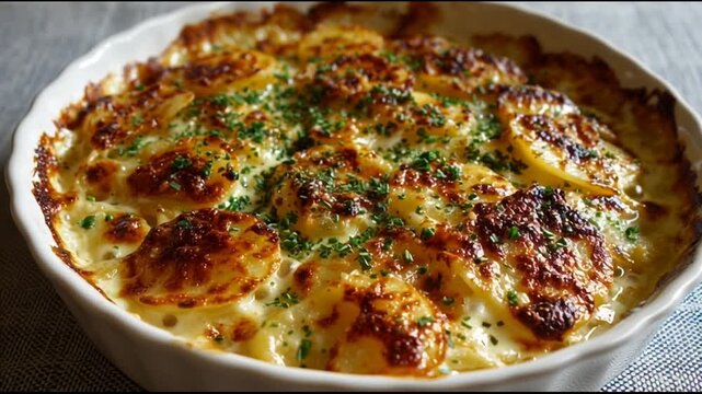 Creamy Potato And Leek Gratin