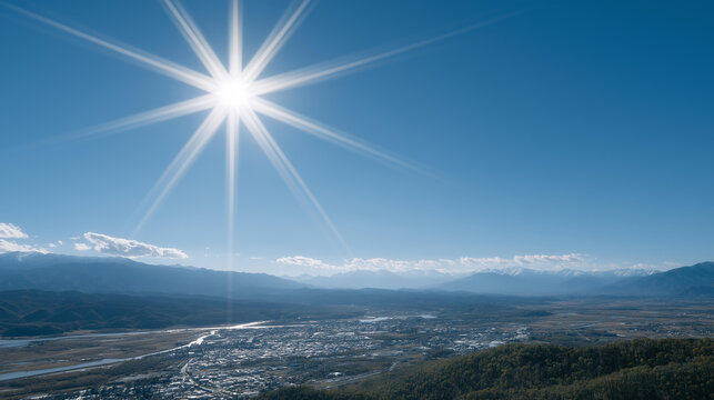 A long-exposure photo of the sun&rsquo;s path across the sky, visualizing the astronomical foundation of circadian rhythm regulation. cinematic color correction, natural uneven lighting yet gentle