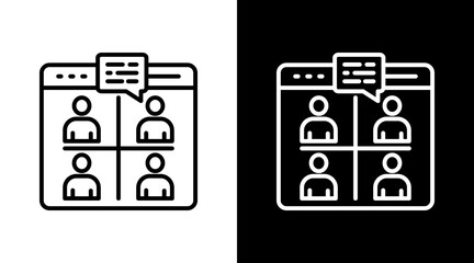 Virtual Meeting Icon For Design Elements