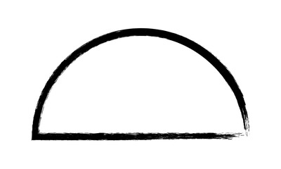 Fototapeta premium Half Circle Arc Outline Shape